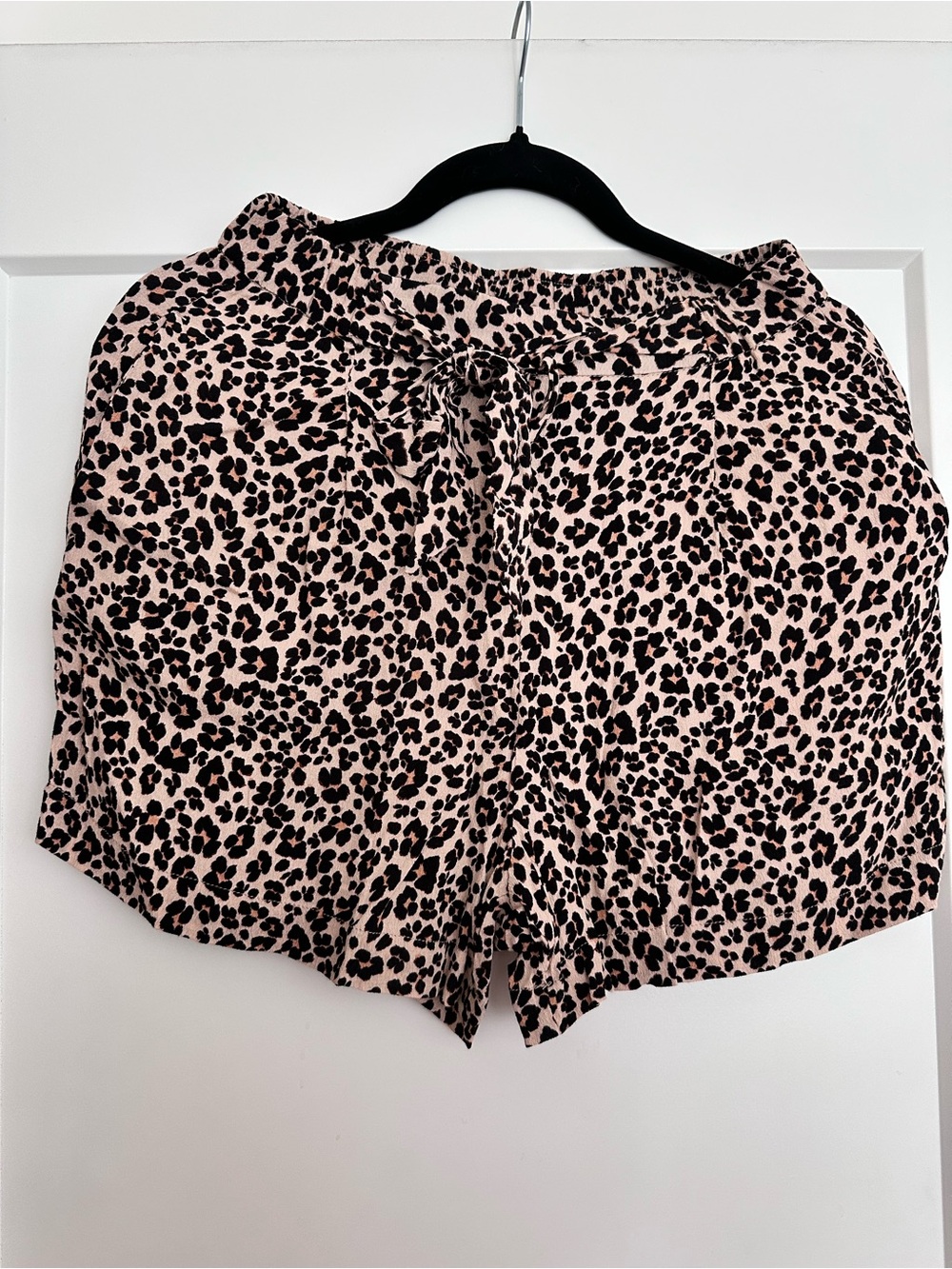 Dynamite Leopard-Print High Waist Drawstring Shorts Brand New